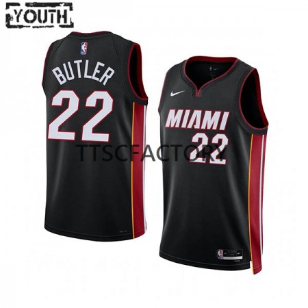 Maillot Basket Enfant Miami Heat Jimmy Butler 22 Nike 2022-23 Icon Edition Noir Swingman